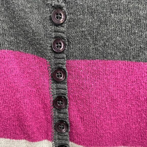 Aeropostale Bold Striped Henley Long Sleeve Womens Large Casual Y2K Colorblock - Picture 2 of 3